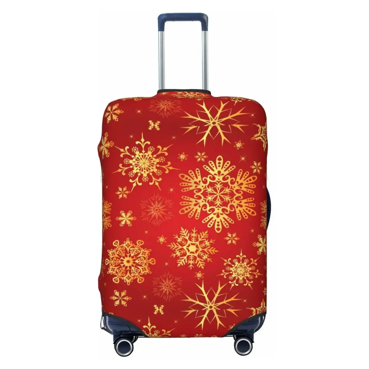 Red Gold Snowflake Suitcase Cover Christmas Fun Business Protection Luggage Supplies Vacation