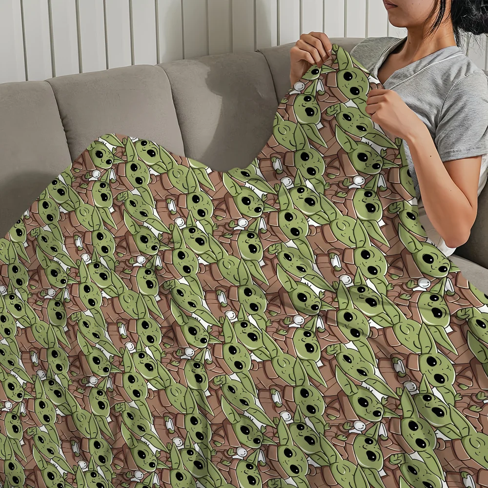 WARS Cute Y-Yoda S-STAR Blanket For Soft Throw Blanket for Picnic Bed Sofa Home Bedroom Cozy Warm Comfortable view 6