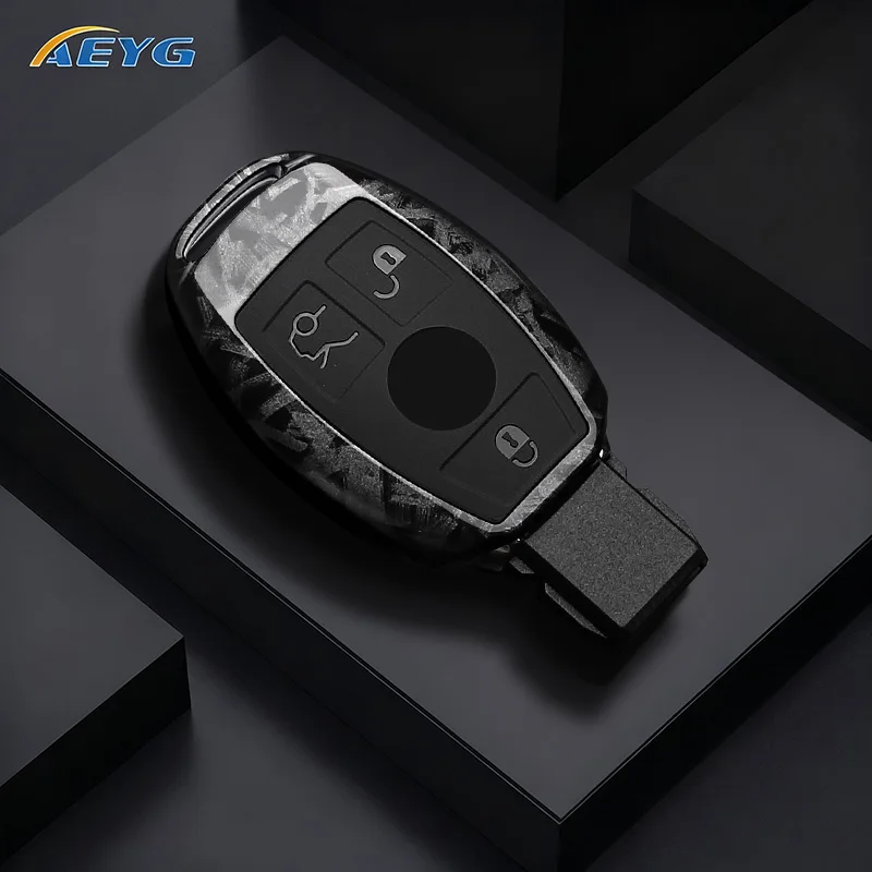Capa de chave de carro de fibra de carbono abs para mercedes benz a b c e classe gls gla glk glc cls cla w204 w205 w212 w463 w176 acessórios