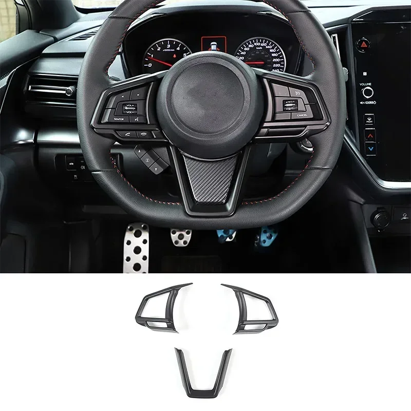 For 2021-2023 Subaru WRX ABS matte black car styling car steering wheel button frame sticker car interior protection accessories