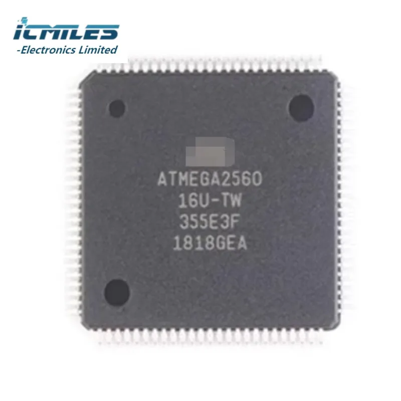 1-10pcs ATMEGA2560-16AU   IC MCU 8BIT 256KB FLASH 100TQFP AVR AVR® ATmega 16MHz EBI/EMI I2C SPI UART/USART in stock