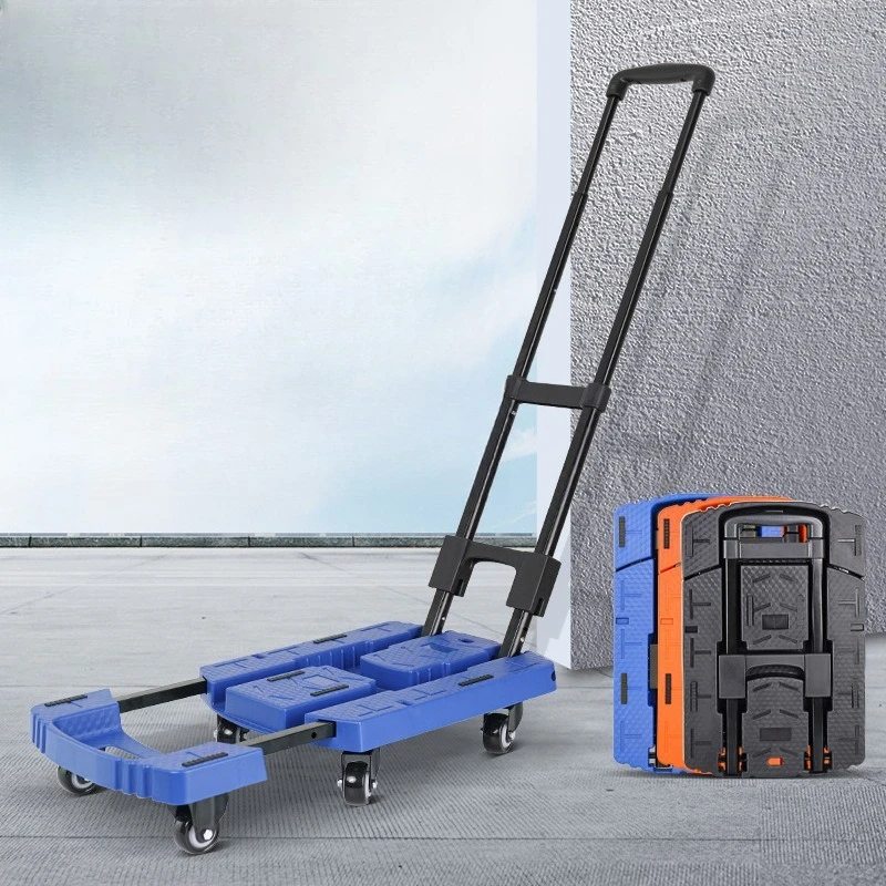 Folding trolley trolley luggage cart flat portable cargo handling turtle cart