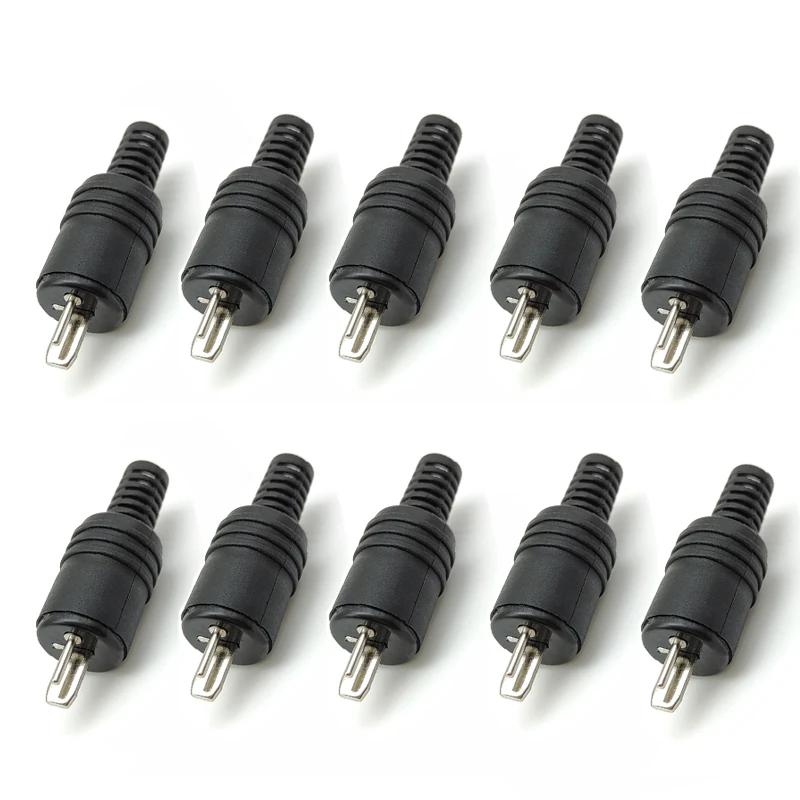 

10 Pcs 2 Pin DIN Speaker Plug 2-Pin Plug Hifi Loudspeaker Cable Solder Connector