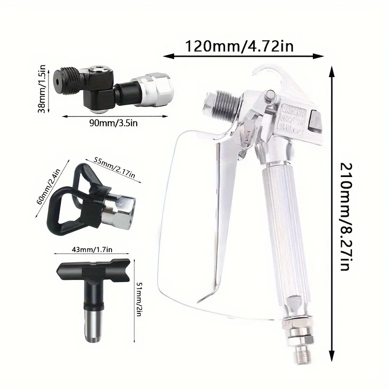 

Airless Spraying Machine Accessories High-pressure Spray Gun Nozzle Rotary Joint Nozzle Seat