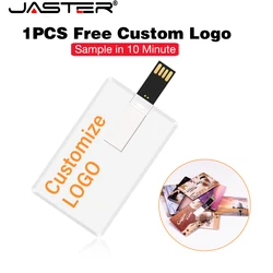Free Customized Credit Card 128GB 64GB USB Flash Drive USB2.0 Pen Drive 32GB High-speed Memory Stick Pen Drive Wedding Gifts