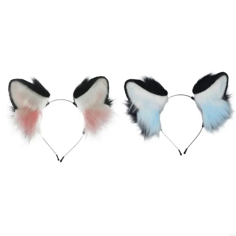 

49MF Animal Ear Hairband Halloween Cosplay Party Hair Hoop Headbands Costume
