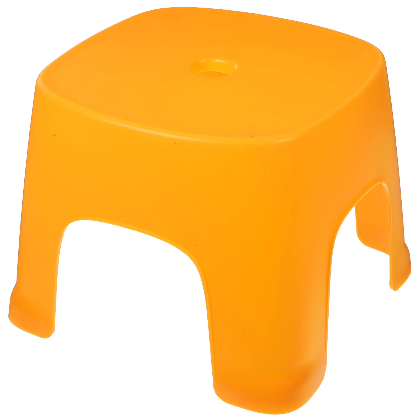 Kids Step Stool Low Toddler Seat for Feet Yellow Plastic Foot Footstool Individual