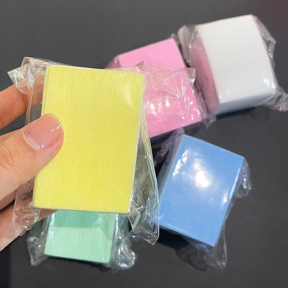 100 Stück 5 Farben fusselfreie Nageltücher aus Baumwolle, Vliesstoff, weich, für UV-Gel-Nagellackentfernungstücher, Papierpads, DIY-Nagelkunst-Reinigungswerkzeuge