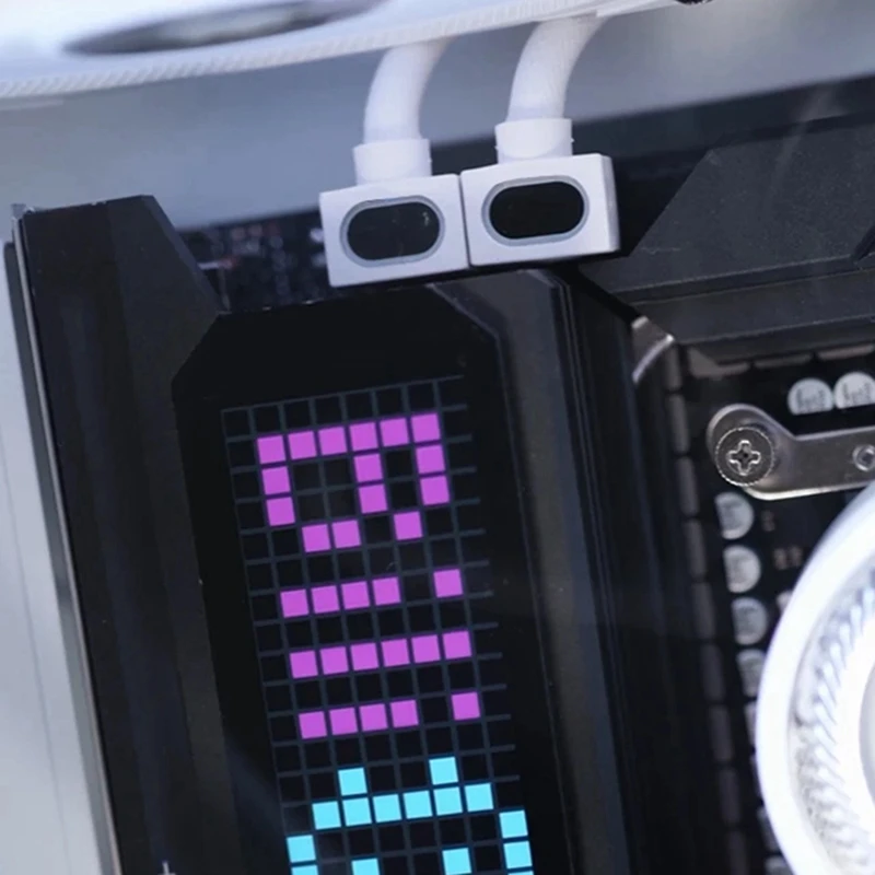 كابل تمديد اللوحة الأم CPU8PIN، كابل ARGB PC مع 5V 3Pin، 18AWG 90 °   تصميم الزاوية اليمنى، موصلات ذكر إلى أنثى B-ABVP