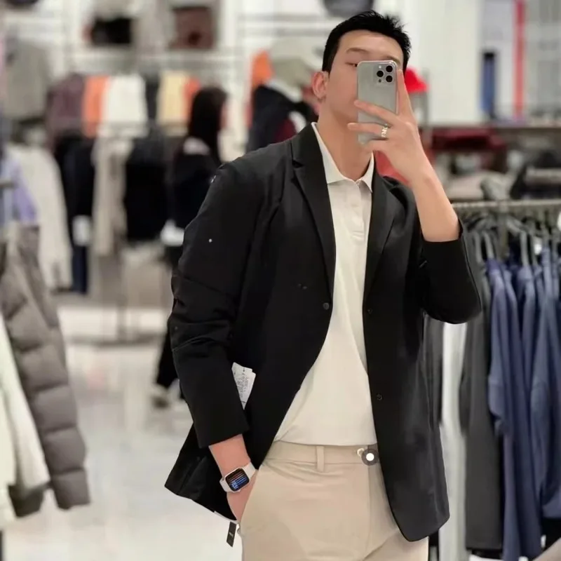 Men's Lightweight Breathable & Water-Resistant Blazer – 3D Tailored Slim Fit for Business Casual & Daily Commute