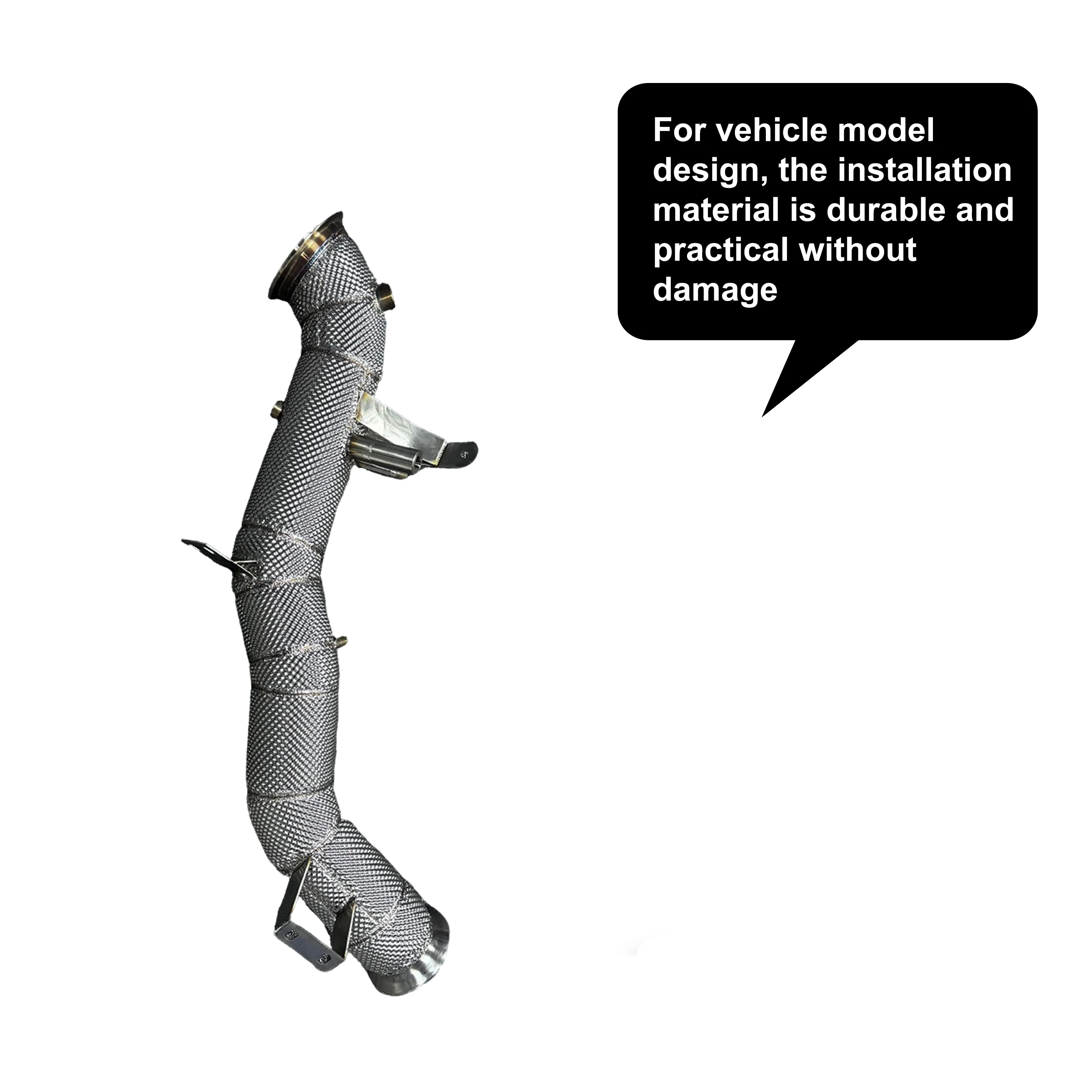 ACE Hochleistungs-Downpipe für Mercedes-Benz W206 C43 C63 2.0T AMG M139 Auspuffkrümmer mit Hitzeschild SUS304 Qualitäts-Auspuffrohr – Detail 6