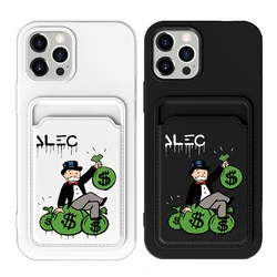 Ins Luxury Dollar MonopolyS Wallet Card Phone Case For iPhone14 Pro Max 11 12Mini 13 Pro XS Max XR 7 8 Plus Silicone Back Cover