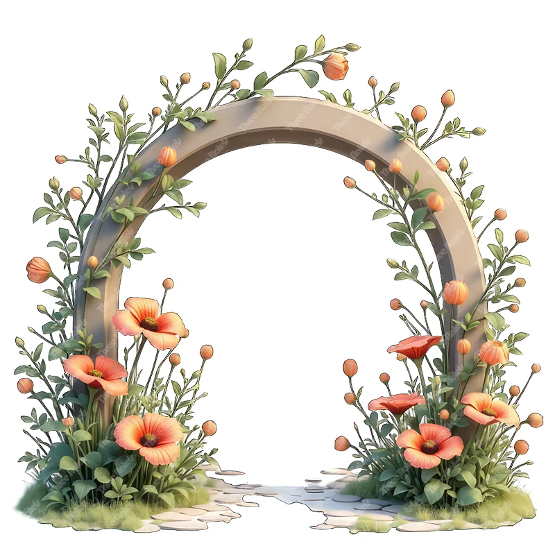 Three Ratels CF70 Beautiful flower garden Rural style art wall stickers for home decoration