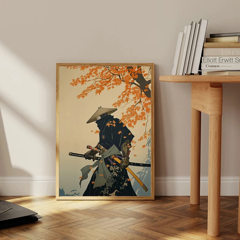 الكلاسيكية Ukiyoe الرجعية اليابانية الساموراي الثقافة اليابانية التقليدية المشارك قماش لوحات صور فنية للجدران لغرفة ديكور المنزل #4