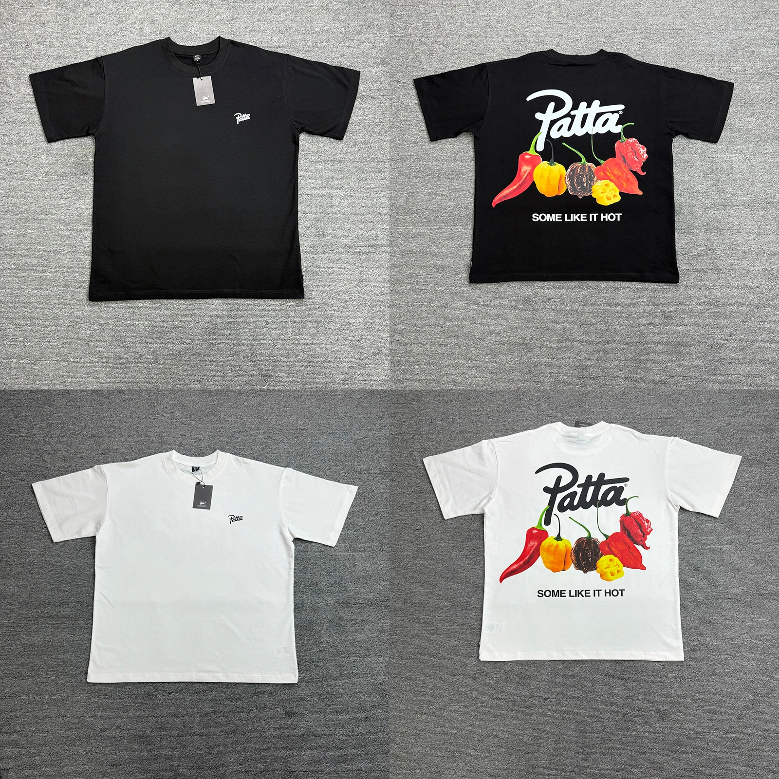 

Хорошее качество PATTA футболка модная женская и мужская летняя стильная винтажная классическая черно-белая футболка