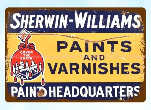 Sherwin-Williams Paints Vanishes metal tin sign reproductions wholesale