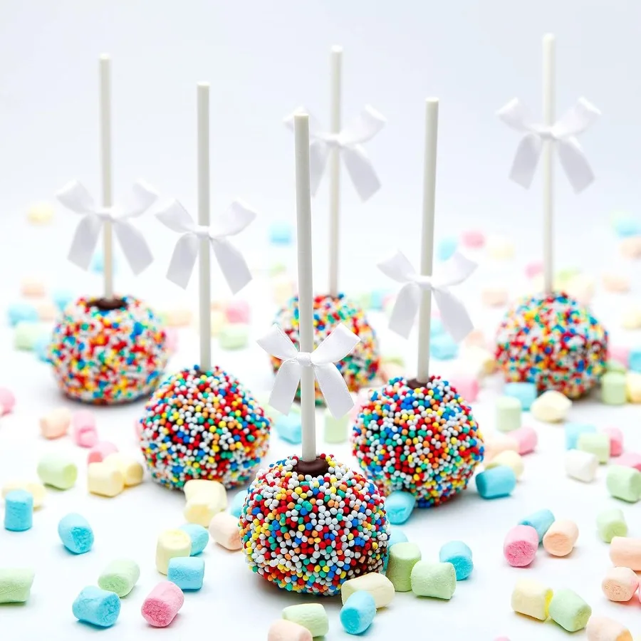 100 Pezzi 2.6 Fiocchi Bianchi Solidi Mini Nastro di Raso Twist Tie Archi per Decorazioni di Nozze Celebrazioni di Laurea Festa di Compleanno