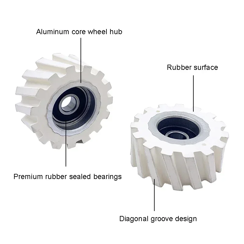 

10PCS Durable 65*8/12*28mm Rubber Pressure Roller Wheels Edge Banding Machine