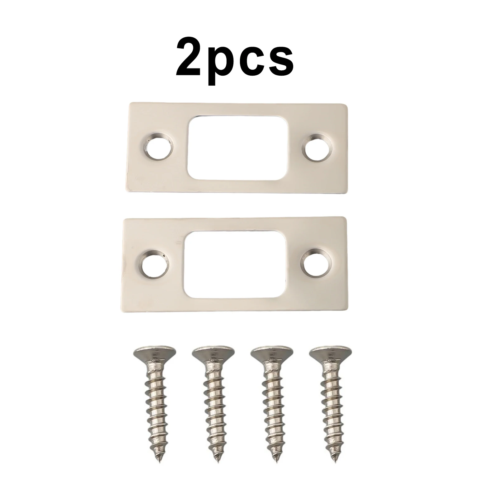 

6pcs Door Backplate And M4-20 Screws Lock Deadbolt Strike Plates 2pcs Strike Plate Door Backplate Stainless Steel Doors Hardware