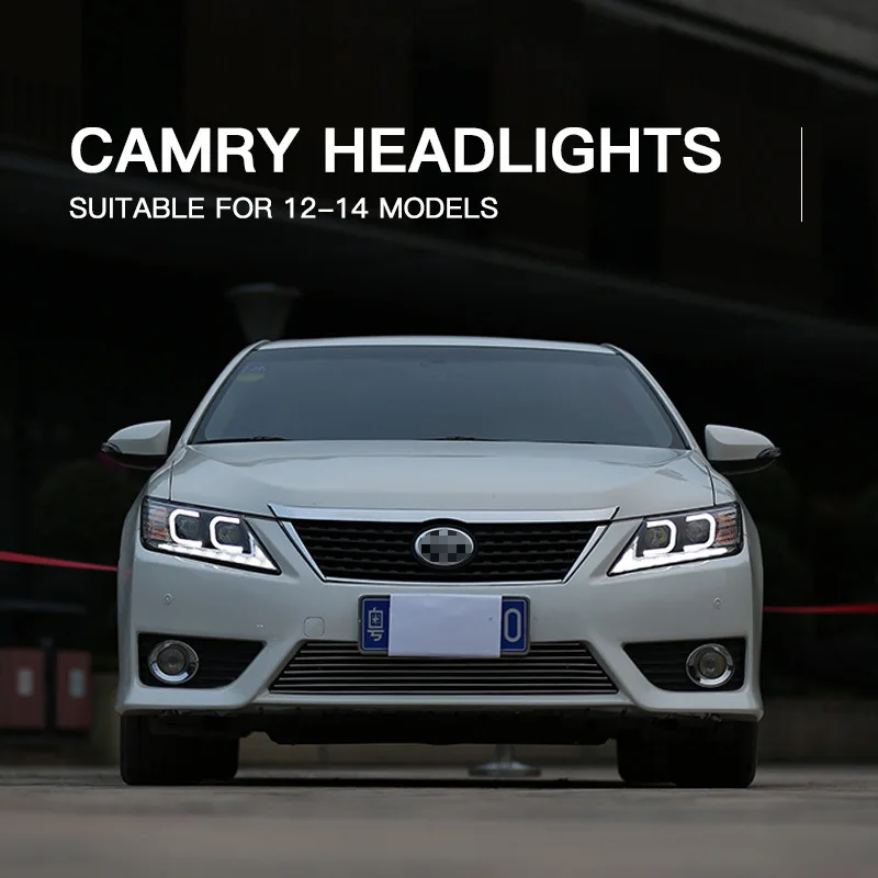 

Светодиодная фара для Toyota Camry 2012-2014 DRL, линза проектора указателя поворота дальнего света