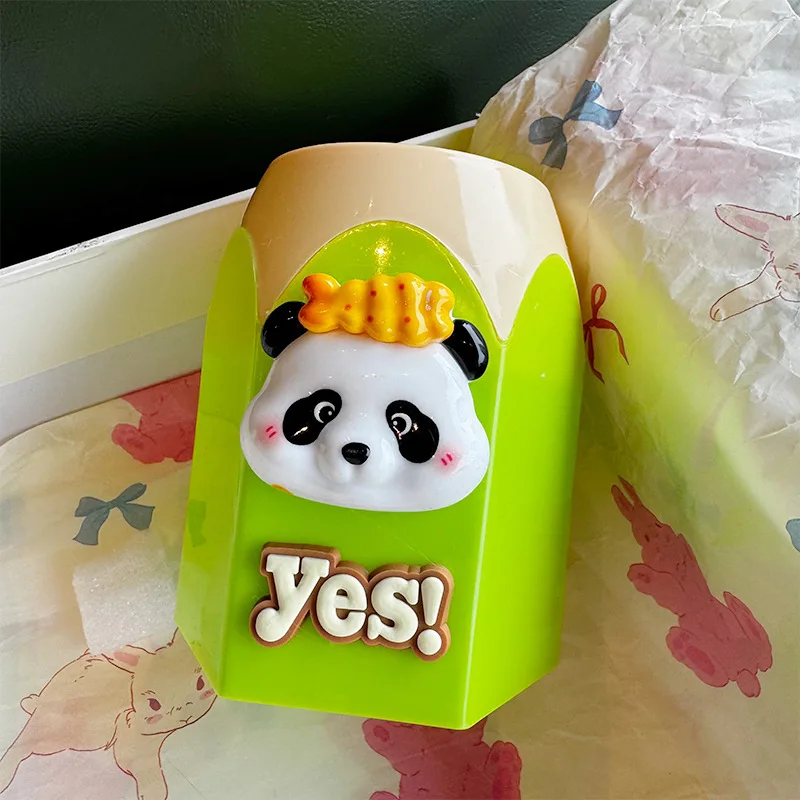 Desk Pen Storage Box Stable Creative Desk Pen Holder Panda Pen Bucket Large-Capacity For Children'S Room Student Study Desk