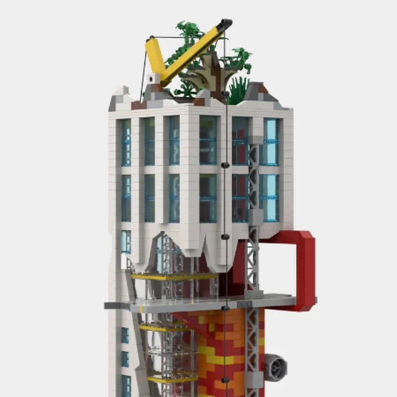 Briques de construction Moc, vue de rue urbaine, gratte-ciel cassées, technologie de modèle, blocs modulaires, ensemble de jouets de construction, cadeau d'assemblage