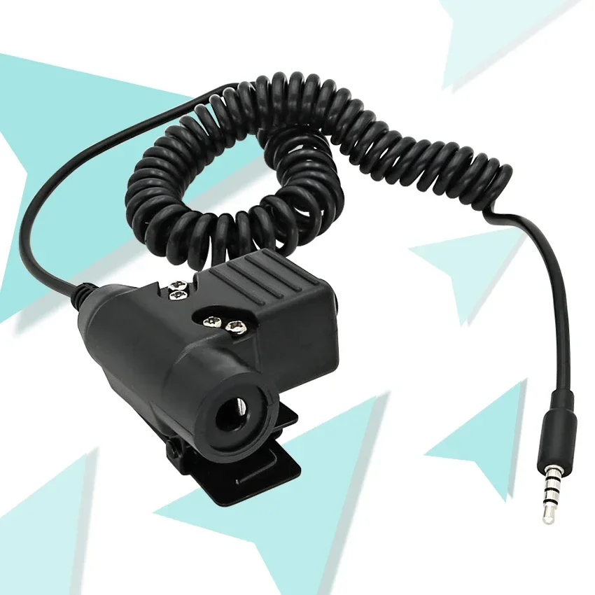 

U94 PTT Tactical Headset Adapter Phone Plug Spring Cord Mobile Phone PTT Pickup Noise Reduction Headset Accessories