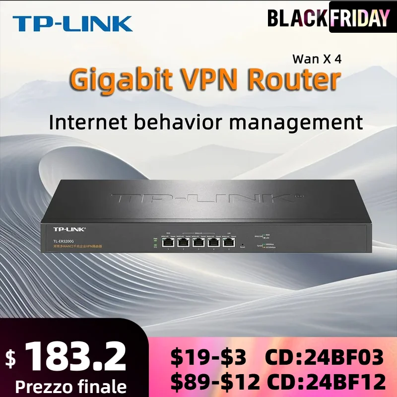 TP-LINK Network Management Dual Core Multi WAN Ports Gigabit Enterprise VPN Router AC Controller AP Internet Behavior Management