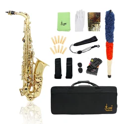 SLADE Alto Saxophone Professional Brass Woodwind Music Instrument High Quality Alto Saxophone with Carrying Case Accessories