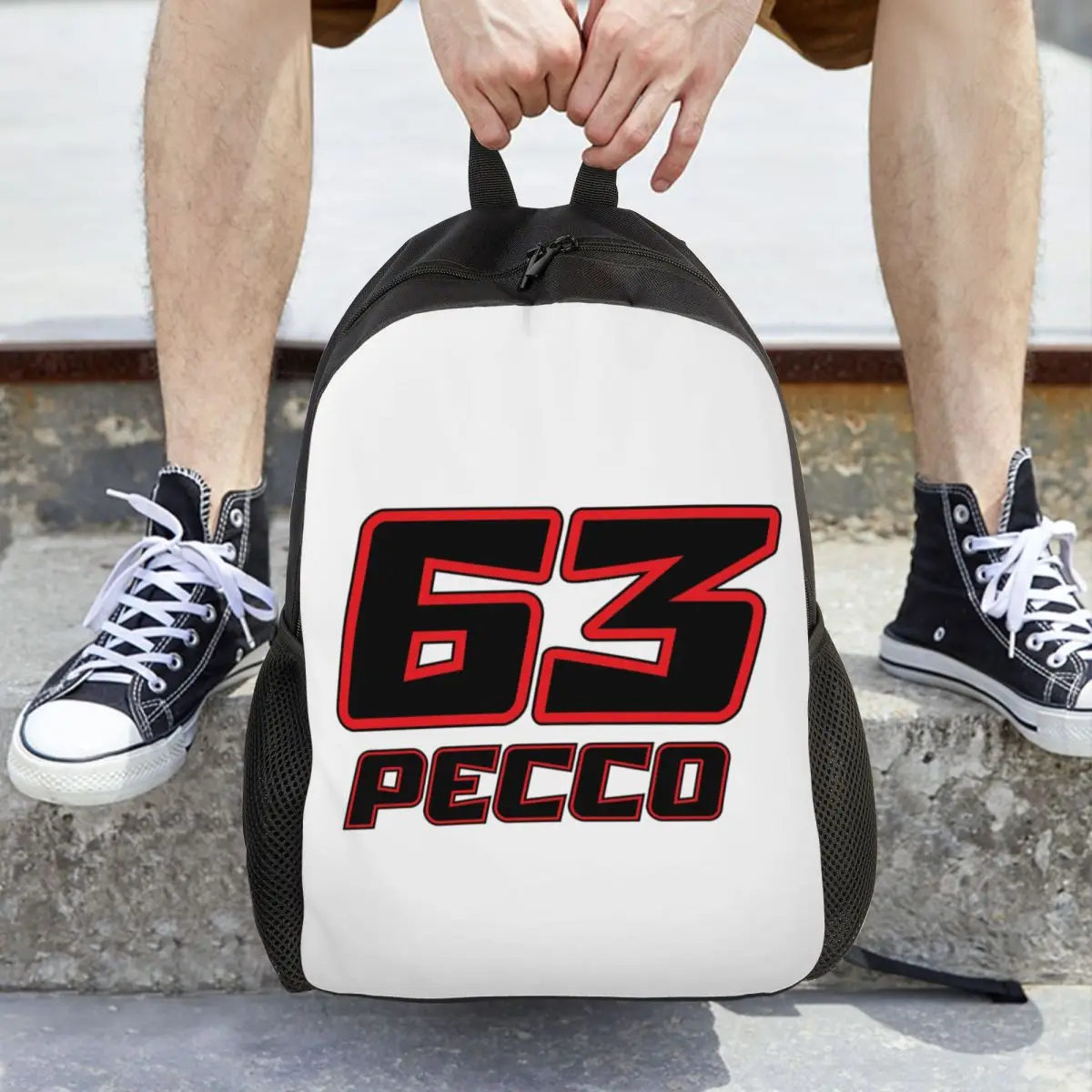 

Pecco Bagnaia 63 Backpack Hot Sale Daypack Large Capacity Boys Girls BookBag School Bag Shoulder Bags for Men Women