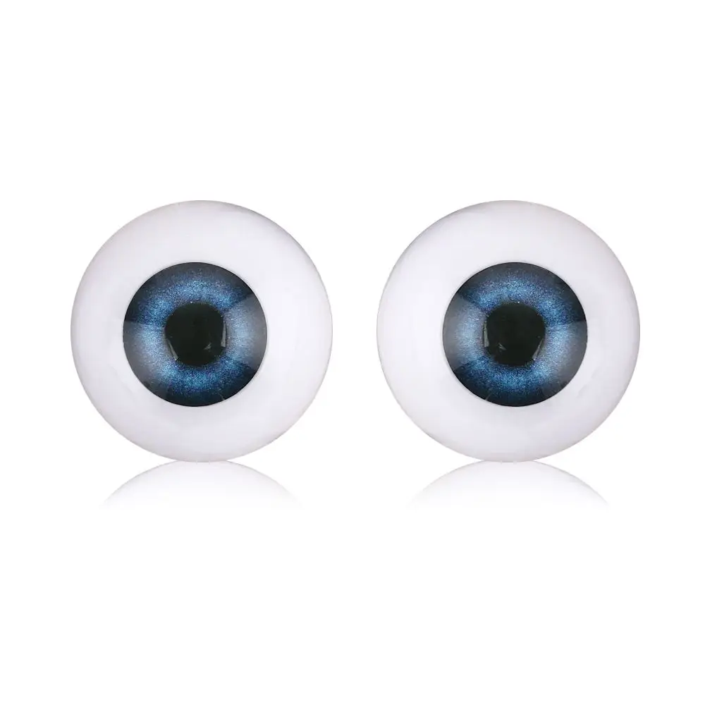 20mm 22mm 24mm Funny Blue Brown Black Accessories Half Round Hollow Eyeballs Baby toy Realistic Dolls Eyes