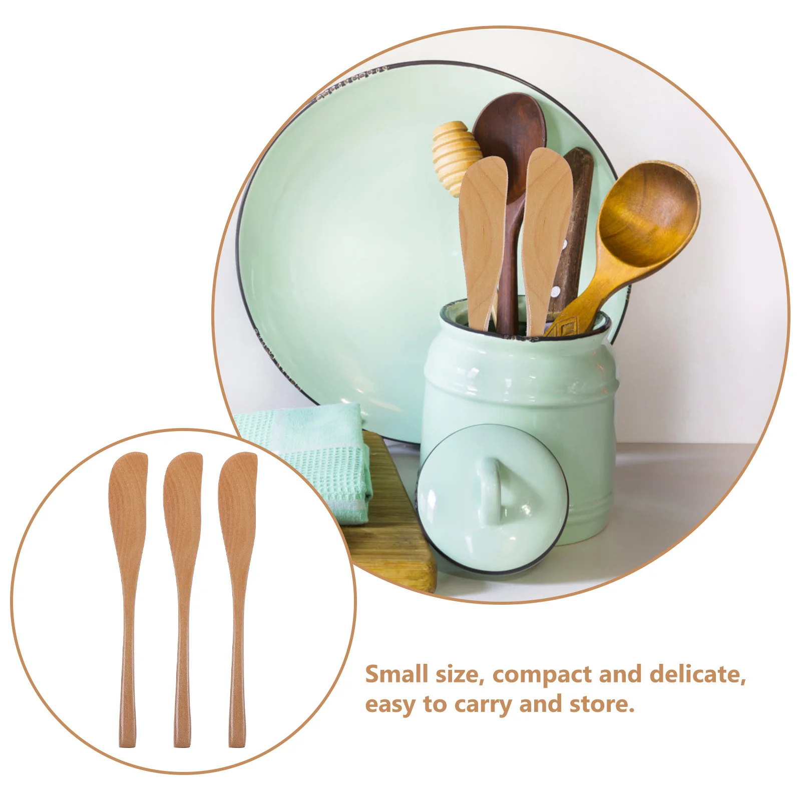 

3 шт. деревянный разбрасыватель сыра, лопаточка для варенья, гладкая, без заусенцев, легко чистящаяся, компактная, разбрасыватель масла, деревянный крем, более гладкий кухонный гаджет