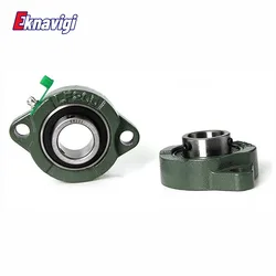 2PCS  Outer Spherical Bearing with Short Foot Diamond Housing SBLF 201 202 203 204 205 206 207 Insert BearingS