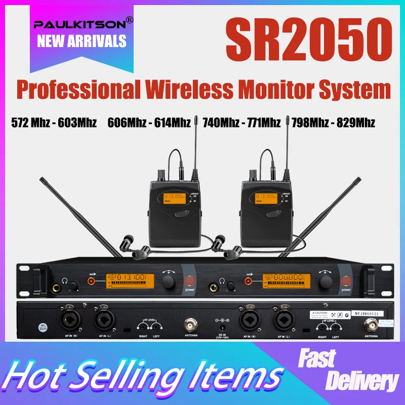 

Paulkitson Professional In Ear Monitors SR2050 IEM In-Ear Monitor System Stage Monitoring System Wireless Monitor In Ear Uhf Kit