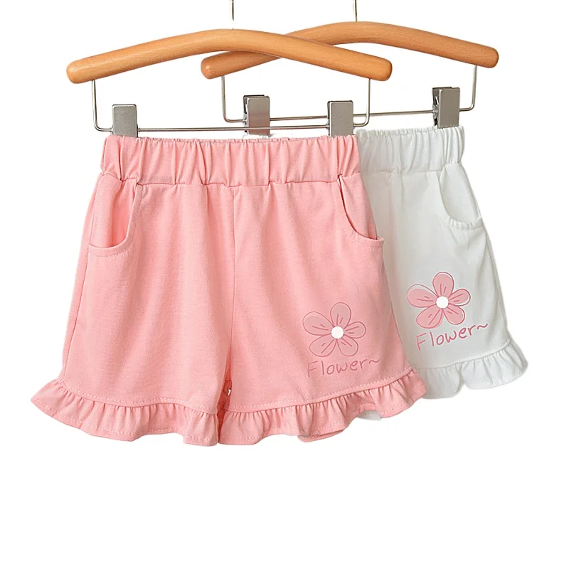 Girls Shorts Three-quarter Pants Summer Children's Pants Thin Summer Style Versatile Kids Shorts Loose Simple Older Children