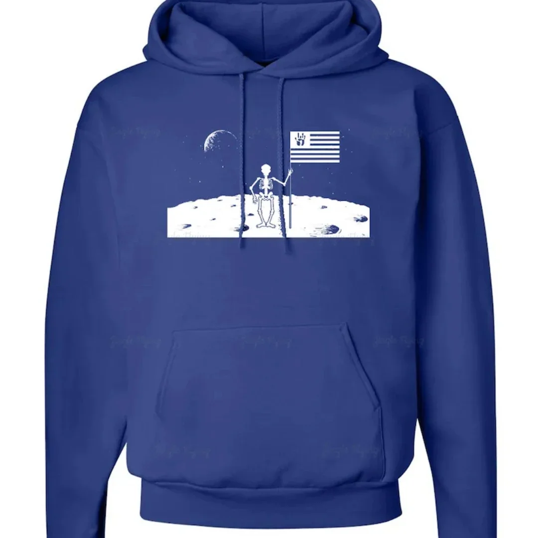 Толстовка флисовая унисекс, с надписью Super Royal Standning On The Moon Dead Lot, тонкая кофта с надписью «Dead», из моего признательного магазина