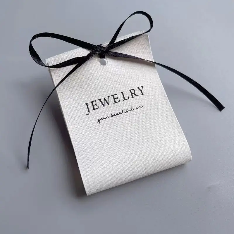 100Pcs Personalized LOGO Customized Cloth Jewelry Display Card Earrings Necklace Bracelet Jewelry Gift Packaging Accessories