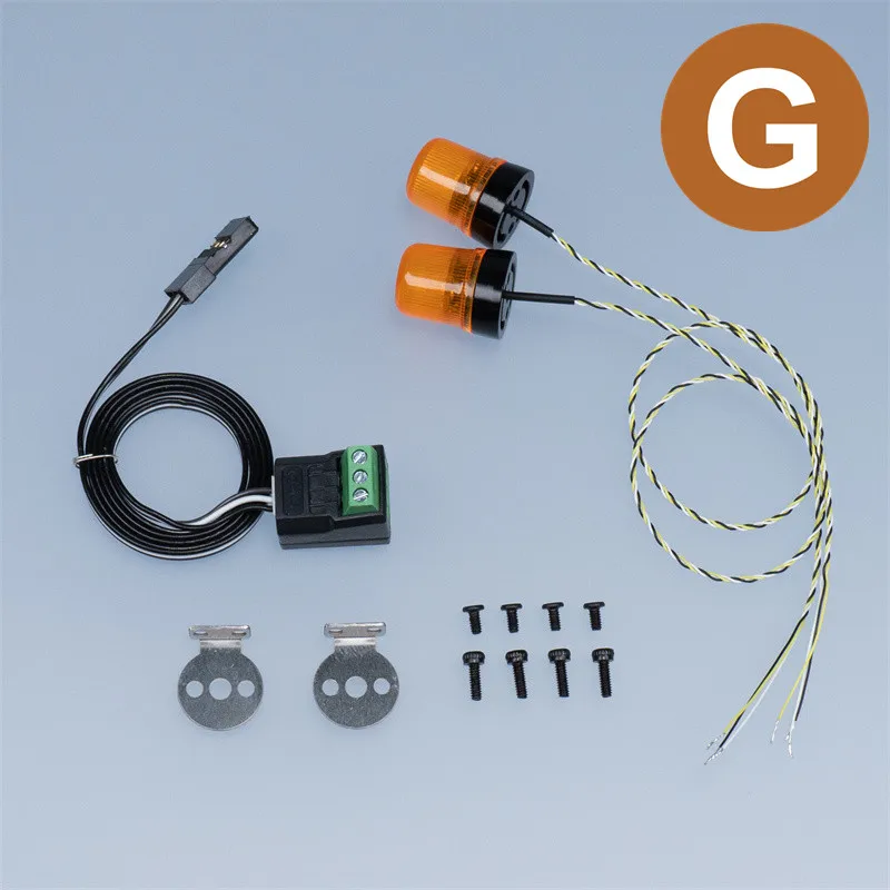 العالمي 360 درجة الدورية مصباح ل 1/14 تاميا RC سكانيا تحذير ضوء شاحنة قلابة عملية هندسية شاحنة التحكم عن بعد #2