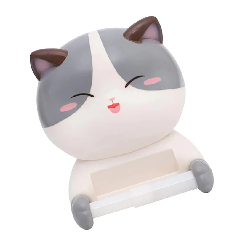 Soporte para pañuelos con forma gatito, organizadores rollos montables en pared, decorativos para baño