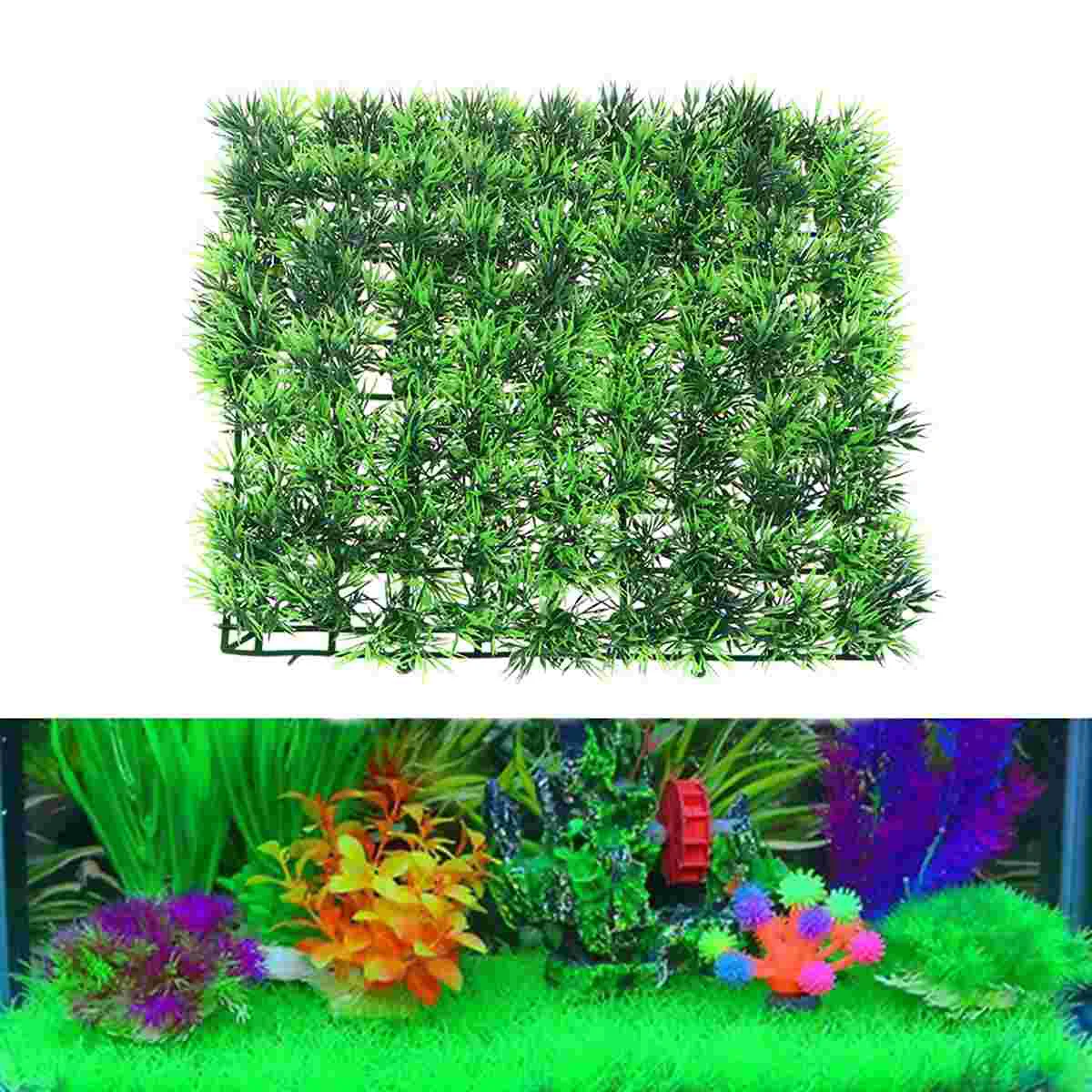 

Aquarium Grass Moss Supplies Fish Tanks and Accessories Faux Plants Decor Mat Artificial