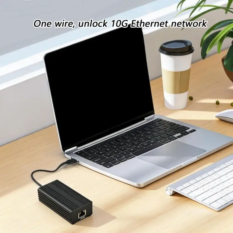 10G USB Ethernet Networking Adapter Lightweight Aluminum Case Support USB3.2 For Laptop Smartphone Accessories