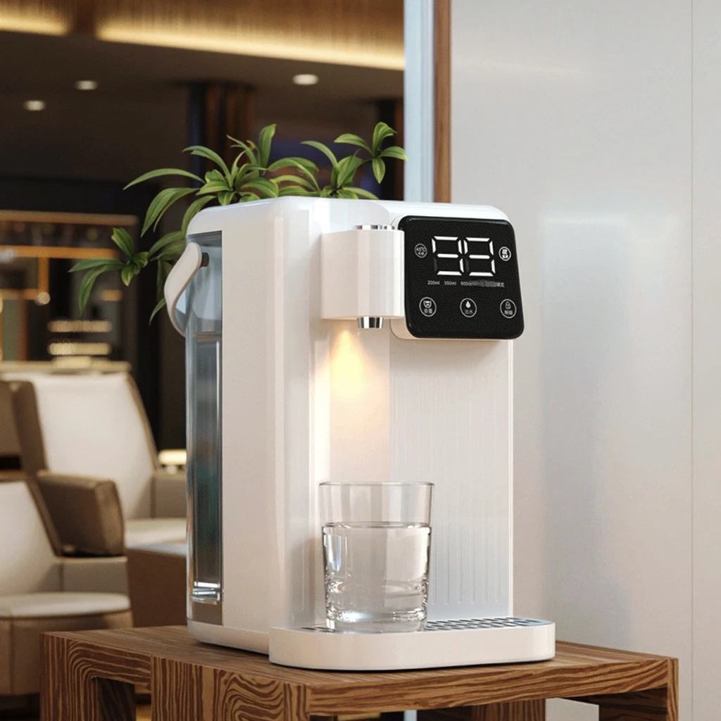 Large Capacity Instant Hot Water Dispenser Plastic Desktop Electric Touch Screen with Night Light for Hotel Household Office Use
