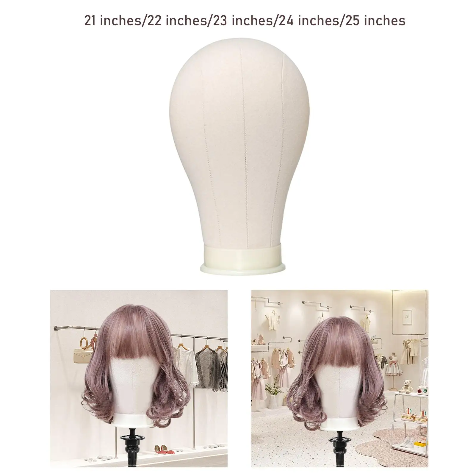 

Canvas Mannequin Head, with Mounting Holes Wig Holder Manikin Wig Display Stand for Making Wigs, Barber Shop Barbershop Scarf