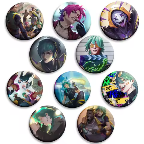 League of Legends Heartsteel Band Pins Kpop Baekhyun Rzreal Aphelios Kayn Sett Yone Ksante LOL Champion Badge Creative Brooches