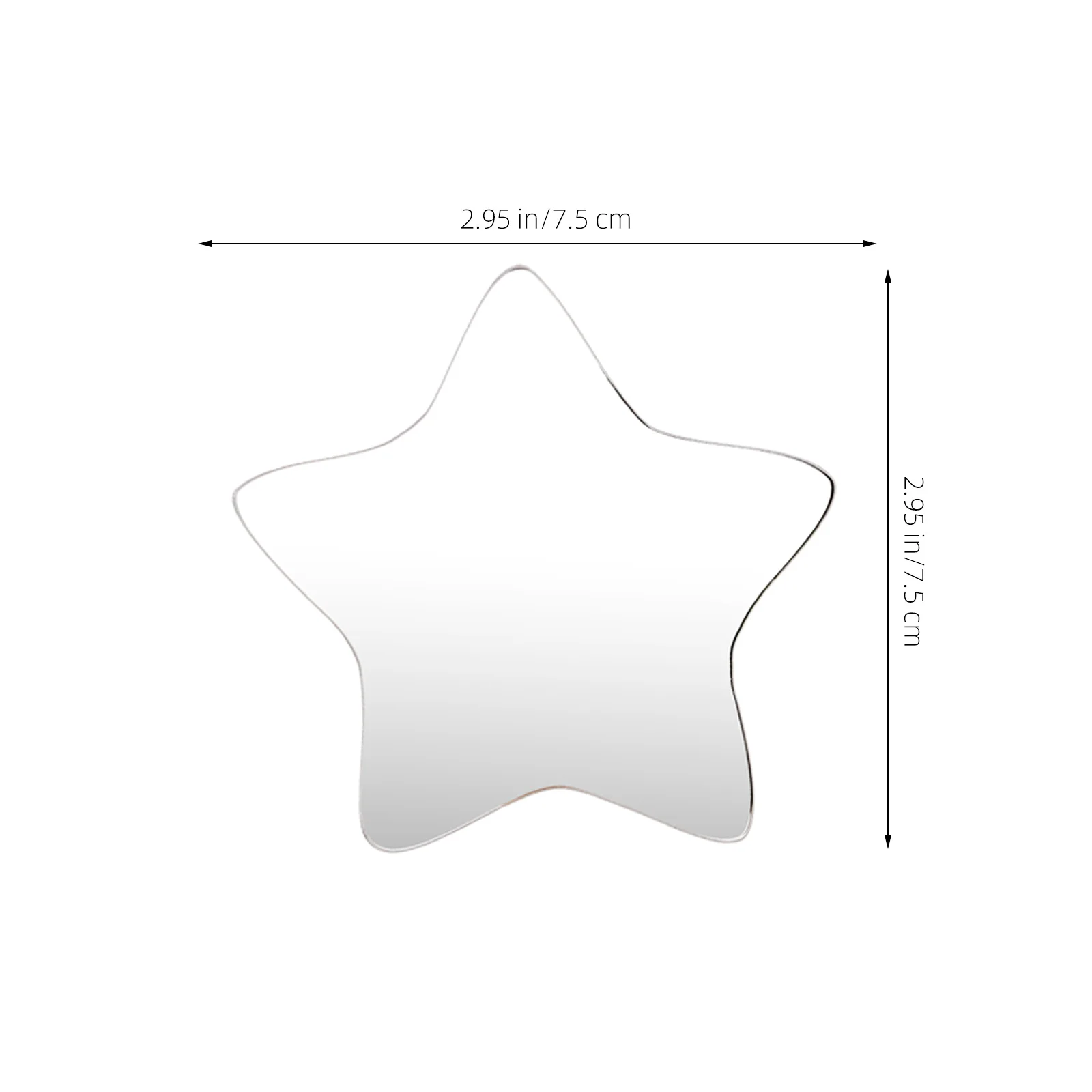 5Pcs Acrylic Mirror Sticker for Phone Case Elegant Look Fine Workmanship Easy to Carry for Travel and Work Sticky Mirror Sticker