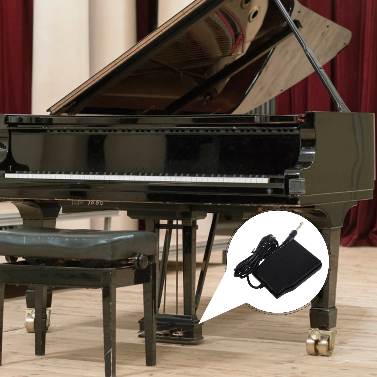 

Electronic Keyboard Pedal Polarity Switch Cable Accessory Sustain Plastic Kawaii