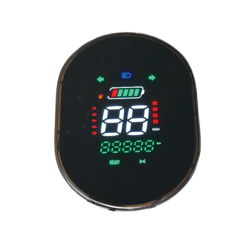 G100 LED Dashboard Assembly for Electric Scooter, Digital Odometer, One-line Communication, Phase Line, 48V/60V/72V