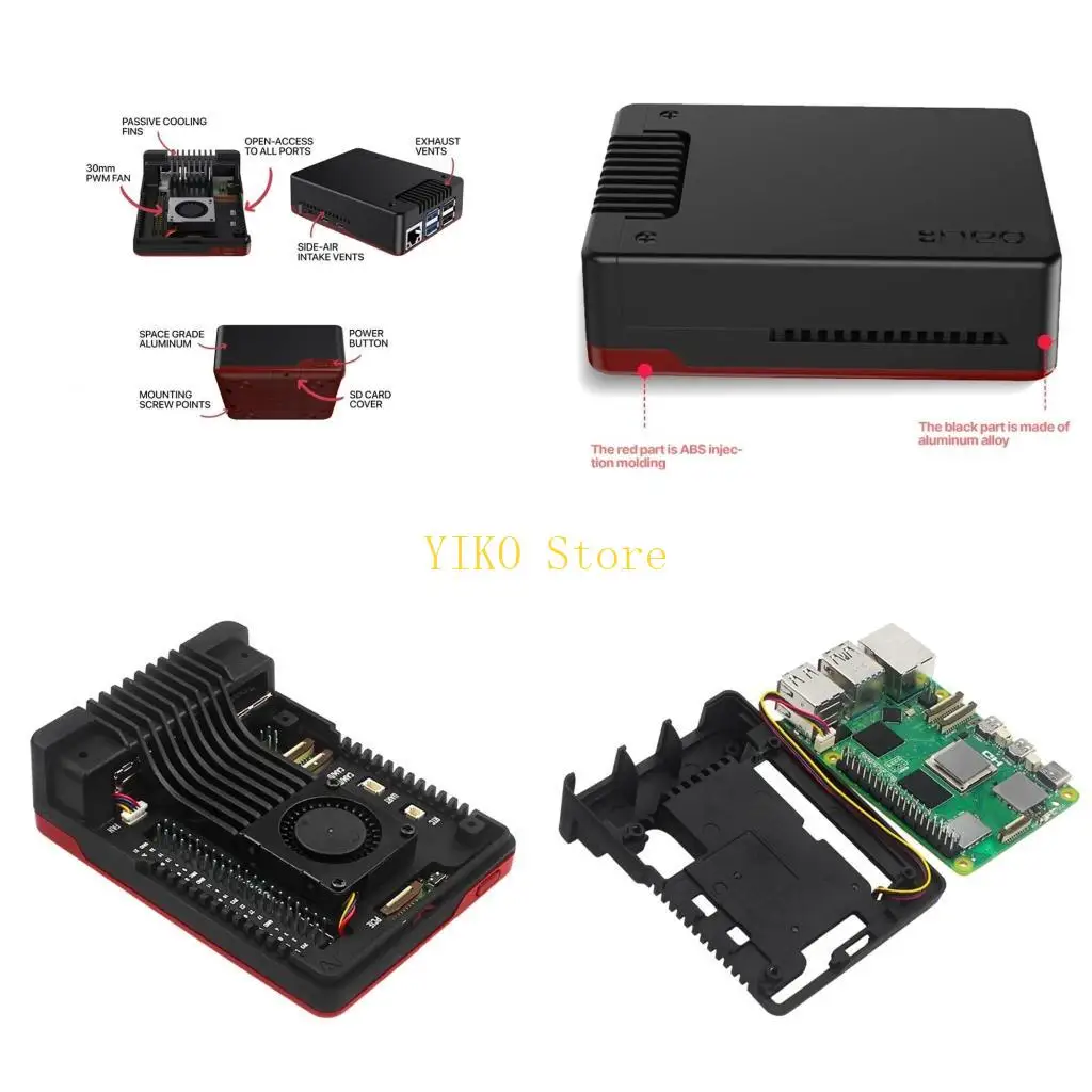 

K32C Прочный корпус из аргонового сплава. Корпус с эффективным охлаждением, подходит для RPI5.