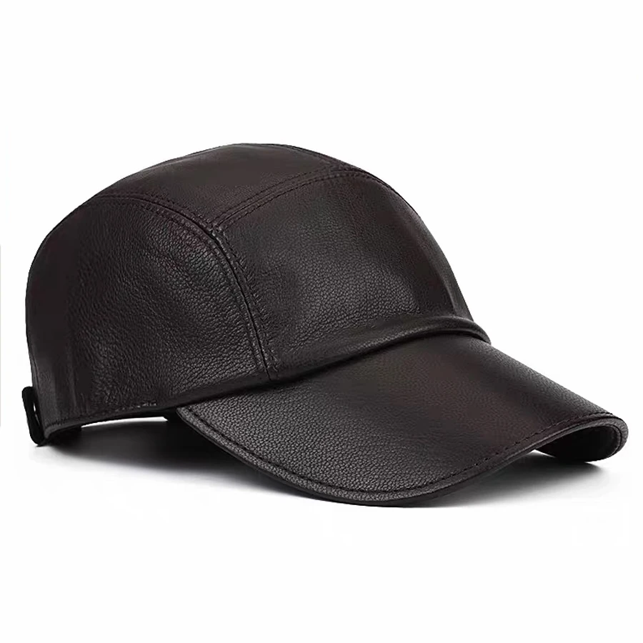 2026 Fashion High Quality Men/Women Suede Real Leather Baseball Caps Sheepskin Male Youth Duck Tongue Dad Hats Bombe Adjustable