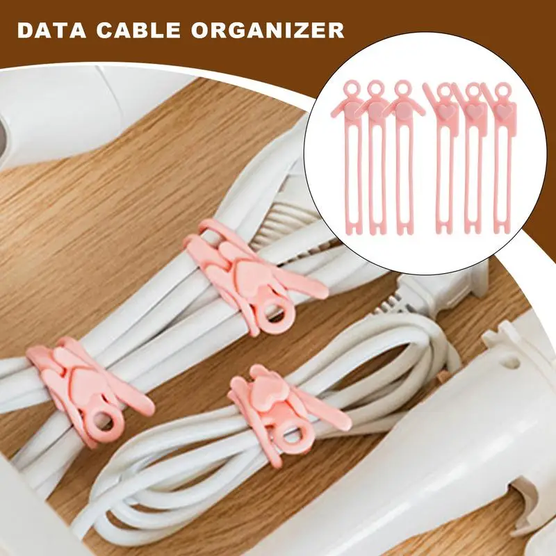 6PCS Kabel Organizer Kopfhörer Clip Ladegerät Kabel Management Silikon Draht Manager Halter Daten Linie Spuler Straps